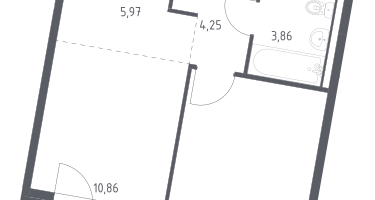 Студия, 36&nbsp;м²
