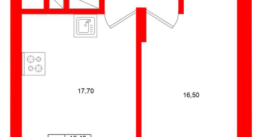 1-к. квартира, 49&nbsp;м²