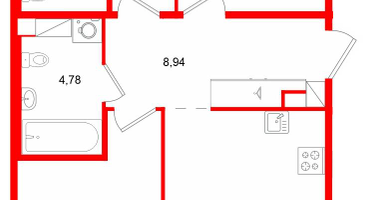3-к. квартира, 77&nbsp;м²