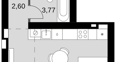 2-к. квартира, 55&nbsp;м²