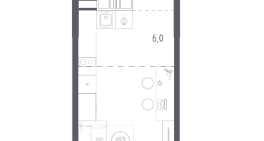 Студия, 25&nbsp;м²