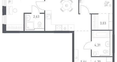Студия, 65&nbsp;м²