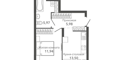 1-к. квартира, 39&nbsp;м²
