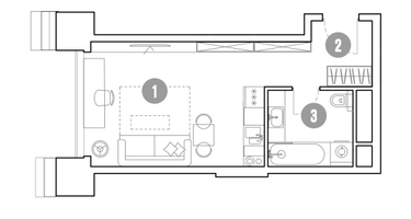 Студия, 29&nbsp;м²