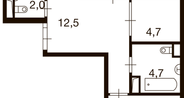 2-к. квартира, 72&nbsp;м²