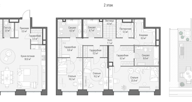 5-к. квартира, 263&nbsp;м²