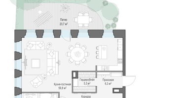 3-к. квартира, 505 м²