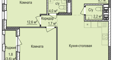 2-к. квартира, 63 м²