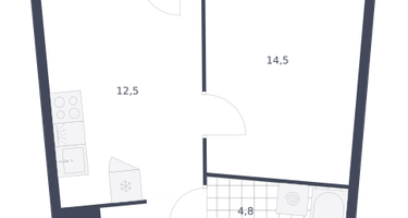 1-к. квартира, 37 м²