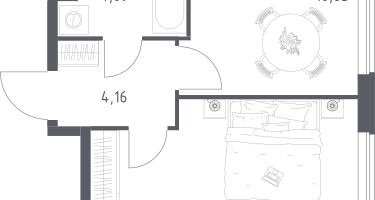 1-к. квартира, 35&nbsp;м²