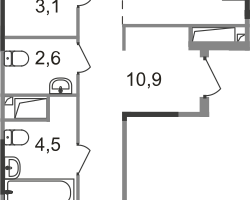 2-к. квартира, 63&nbsp;м²