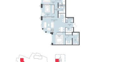 3-к. квартира, 159 м²