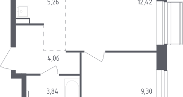Студия, 34&nbsp;м²