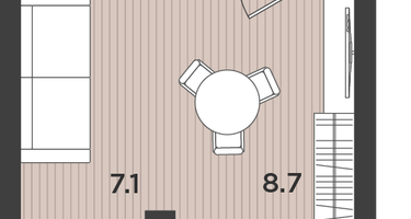 Студия, 27 м²