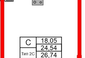 Студия, 24&nbsp;м²