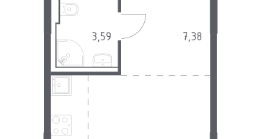 Студия, 25&nbsp;м²
