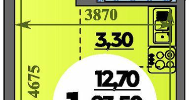 Студия, 25&nbsp;м²