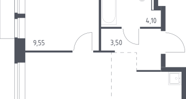 Студия, 34&nbsp;м²