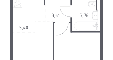 Студия, 33&nbsp;м²