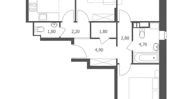 3-к. квартира, 69&nbsp;м²