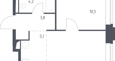 Студия, 36&nbsp;м²