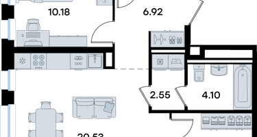 4-к. квартира, 86&nbsp;м²