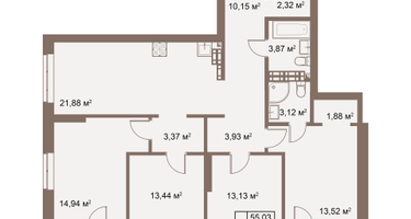 4-к. квартира, 109 м²