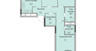 3-к. квартира, 84&nbsp;м²