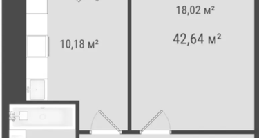 1-к. квартира, 40,9&nbsp;м²