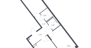 2-к. квартира, 56&nbsp;м²
