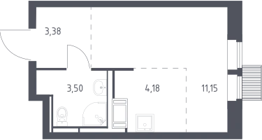Студия, 22&nbsp;м²