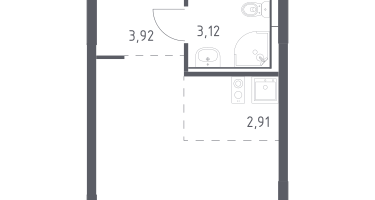 Студия, 22&nbsp;м²