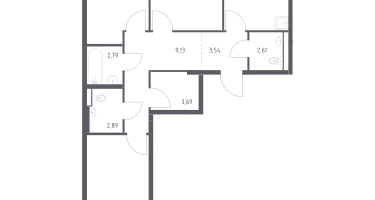 3-к. квартира, 79&nbsp;м²