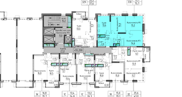 3-к. квартира, 75&nbsp;м²