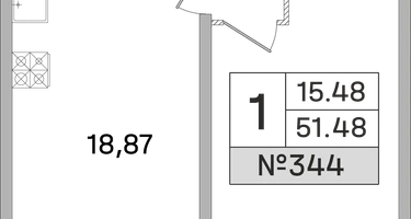 1-к. квартира, 51&nbsp;м²