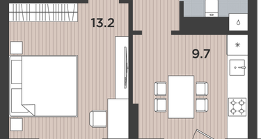 1-к. квартира, 36&nbsp;м²