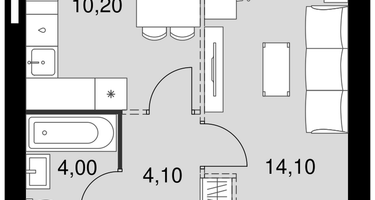 1-к. квартира, 32&nbsp;м²