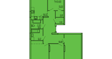 4-к. квартира, 113&nbsp;м²
