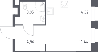 Студия, 24&nbsp;м²