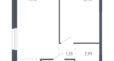 Студия, 38&nbsp;м²