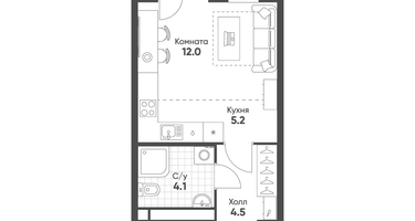 Студия, 26&nbsp;м²