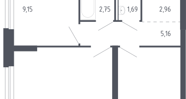 2-к. квартира, 48&nbsp;м²
