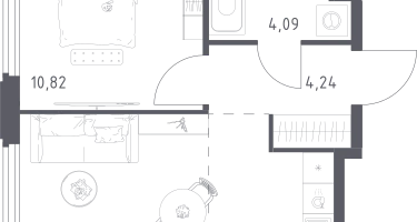 Студия, 36&nbsp;м²