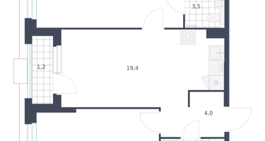 2-к. квартира, 66 м²