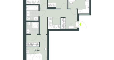 3-к. квартира, 78 м²
