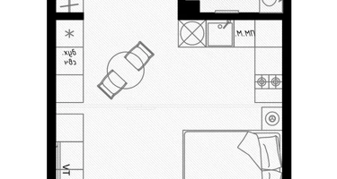 Студия, 35 м²