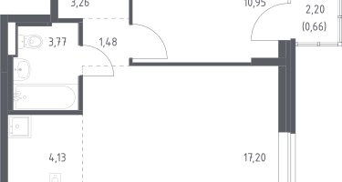 Студия, 41&nbsp;м²