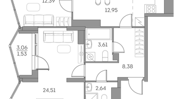 Студия, 72&nbsp;м²