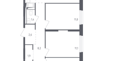 Студия, 69&nbsp;м²