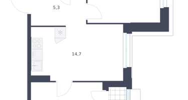 2-к. квартира, 53 м²